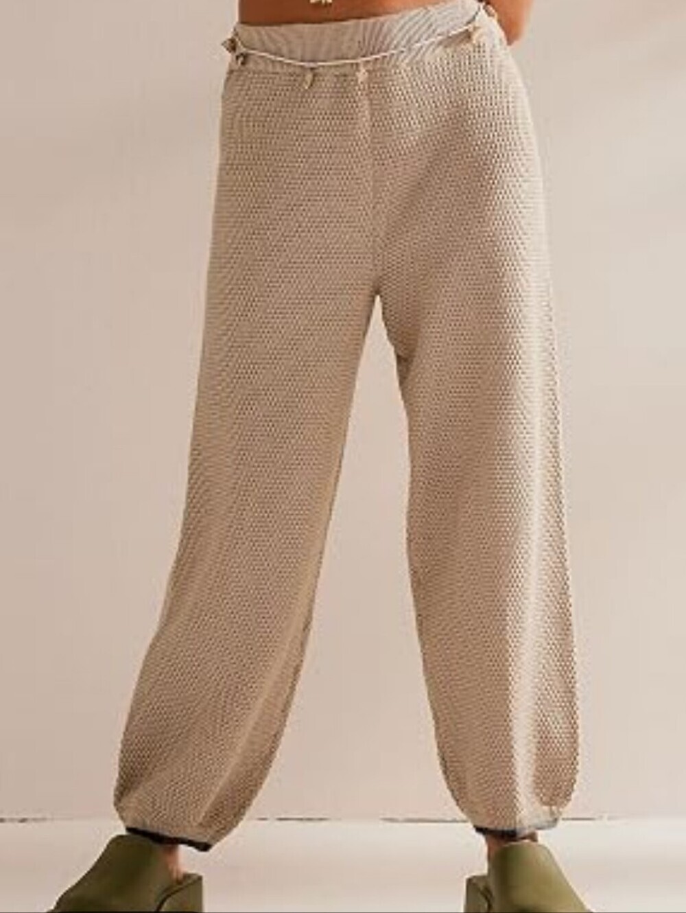 Free People Beach Women's Casual Knit Pants in Beige